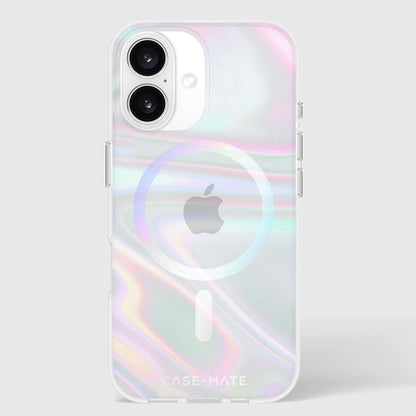 Case-Mate Soap Bubble MagSafe - Hülle für iPhone 16 (Schillernd)