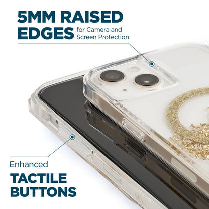 Case-Mate Karat MagSafe - Goldverzierte Hülle für iPhone 14 Plus (Marmor)