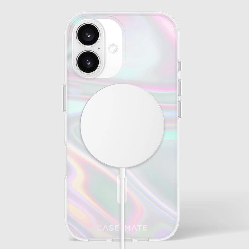 Case-Mate Soap Bubble MagSafe - Hoesje voor iPhone 16 (Iriserend)