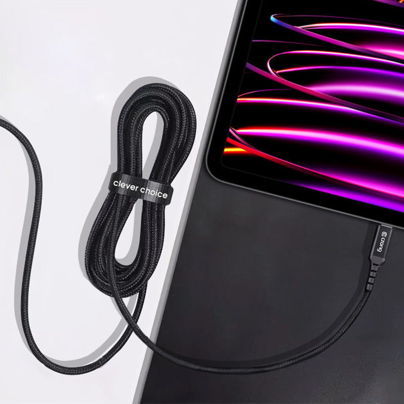 Crong Armor Link - USB-C to USB-C 100W 5A Braided cable Fast Charging 120cm (Black)