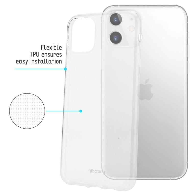 Crong Crystal Slim Cover - Flexible Case for iPhone 11 (Clear)