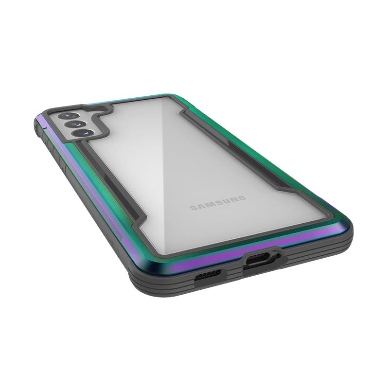 X-Doria Raptic Shield - Aluminium behuizing voor Samsung Galaxy S21 + (antimicrobiële bescherming) (Iriserend)