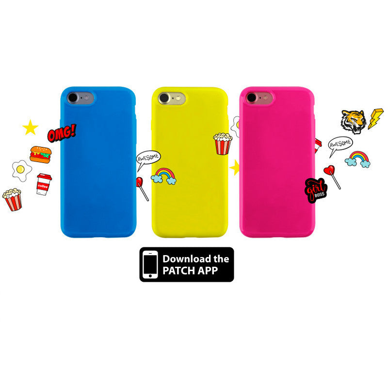 PURO Patch Mania - Case voor Samsung Galaxy A3 (2017) met 5 stickers (geel)