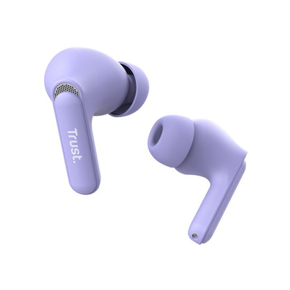 Trust Yavi – Kabellose In-Ear-Bluetooth-TWS-Ohrhörer mit Ladeetui und ENC (Lila)