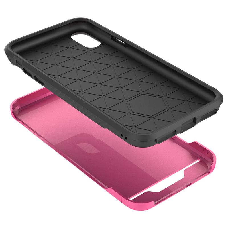 Zizo Star Diamond Hybrid Cover für iPhone X (Rosa/Schwarz)