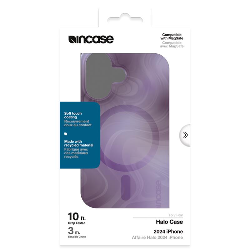 Incase Halo Case MagSafe - Case iPhone 16 (Oil Slick Lilac)