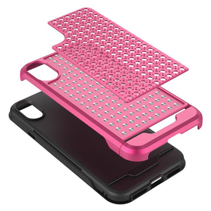 Zizo Star Diamond Hybrid Cover for iPhone X (Pink/Black)
