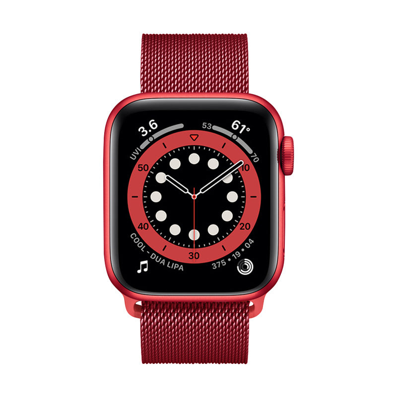 Crong Milano staal voor Apple Watch 38/40/41 mm (karmozijnrood)