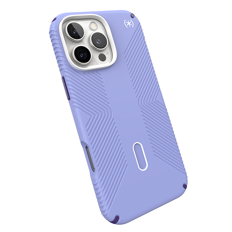 Speck Presidio2 Grip ClickLock &amp; MagSafe - Hoesje voor iPhone 16 Pro Max (Future Lavender / Cassis Purple / Wit)