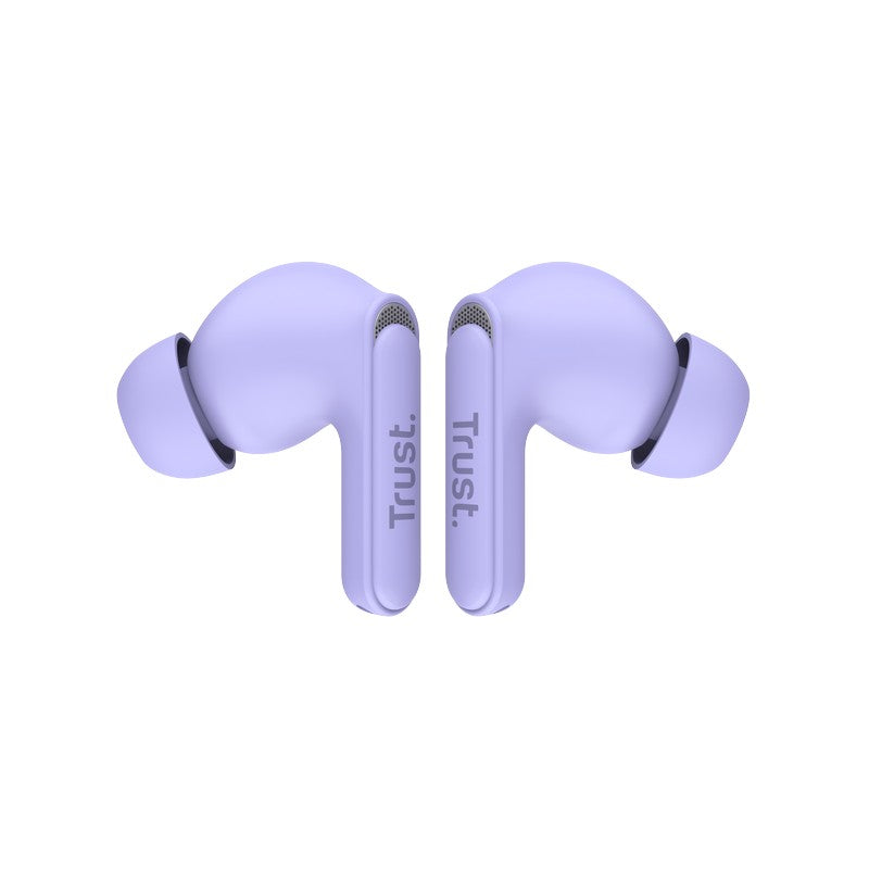 Trust Yavi - Wireless In-Ear Bluetooth TWS Earbuds with Charging Case & ENC (Purple)