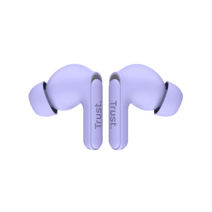 Trust Yavi – Kabellose In-Ear-Bluetooth-TWS-Ohrhörer mit Ladeetui und ENC (Lila)