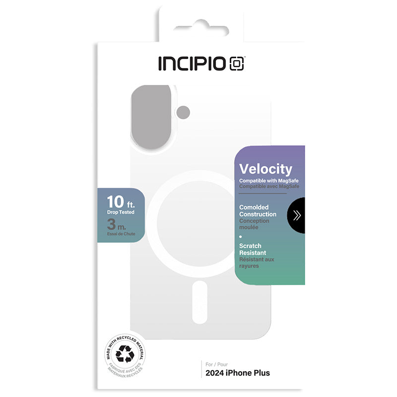 Incipio Velocity MagSafe - Hoesje iPhone 16 Plus (Transparant)