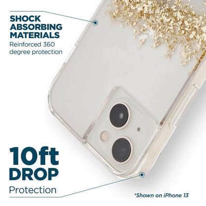 Case-Mate Karat - Goldverzierte Hülle für iPhone 14 Plus (Marmor)