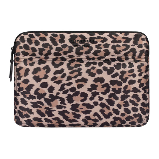 Kate Spade New York Puffer Sleeve - MacBook Pro 14" / Notebook 14" Cover (Klassiek Luipaard)