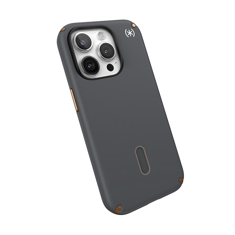 Speck Presidio2 Pro ClickLock & MagSafe - Case for iPhone 15 Pro (Charcoal Grey/Cool Bronze)