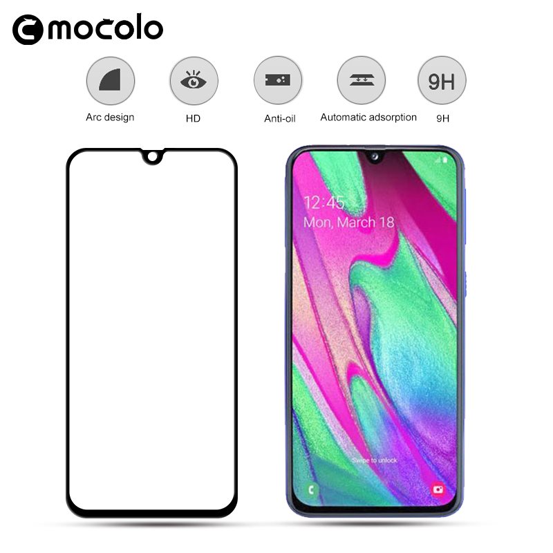 Mocolo 3D 9H Full Glue - Full screen protector for Samsung Galaxy A40 (Black)