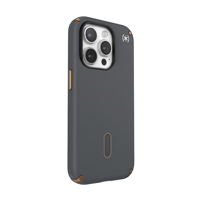 Speck Presidio2 Pro ClickLock & MagSafe - Case for iPhone 15 Pro (Charcoal Grey/Cool Bronze)