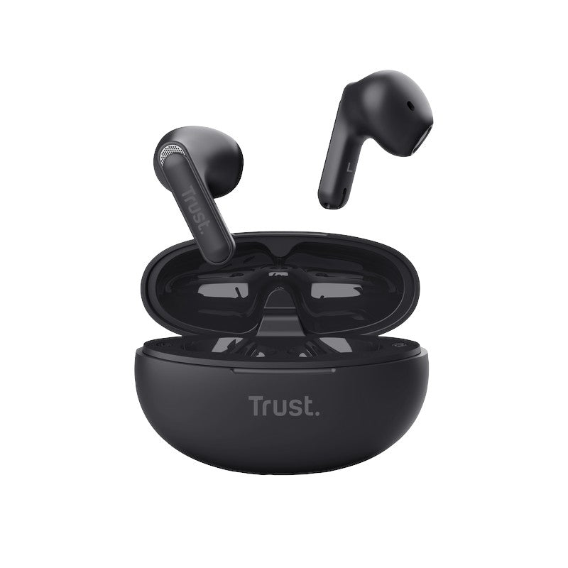 Trust Yavi - Wireless Earbuds Bluetooth TWS with Charging Case & ENC (Black)