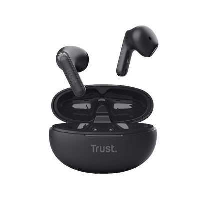 Trust Yavi – Kabellose Ohrhörer Bluetooth TWS mit Ladeetui und ENC (Schwarz)