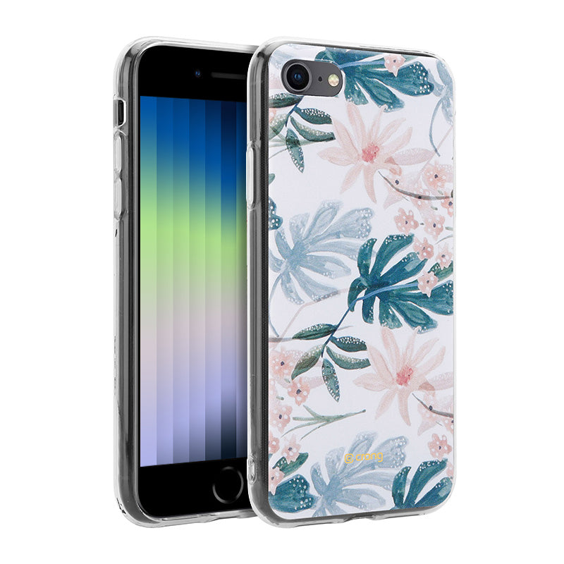 Crong Flower Case – Hülle für iPhone SE 2020 / 8 / 7 (Muster 01)