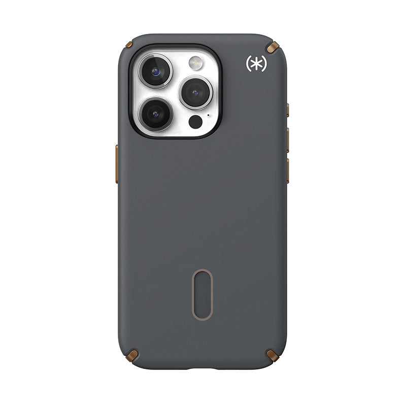 Speck Presidio2 Pro ClickLock & MagSafe - Case for iPhone 15 Pro (Charcoal Grey/Cool Bronze)