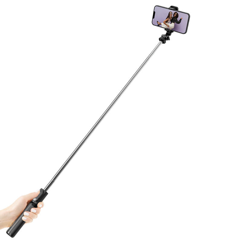 Crong SelfieGo Lite - Compact Bluetooth selfie stick statief (Zwart)