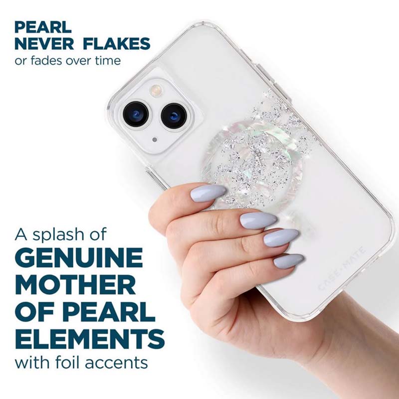 Case-Mate Karat MagSafe - Hoesje versierd met parelmoer voor iPhone 14 Plus (A Touch of Pearl)