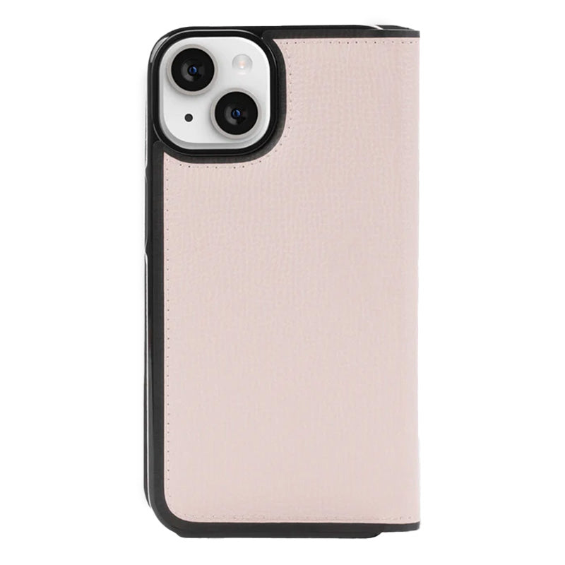 Kate Spade New York Wrap Folio Case - Leren flip case voor iPhone 15 (Pale Vellum)