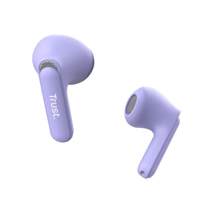 Trust Yavi – Kabellose Ohrhörer Bluetooth TWS mit Ladeetui und ENC (Lila)