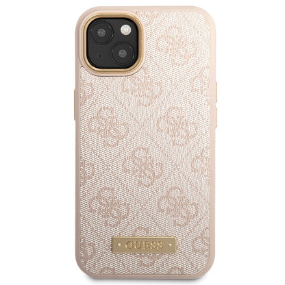 Guess 4G Logo Plate MagSafe - Case for iPhone 14 (Pink)
