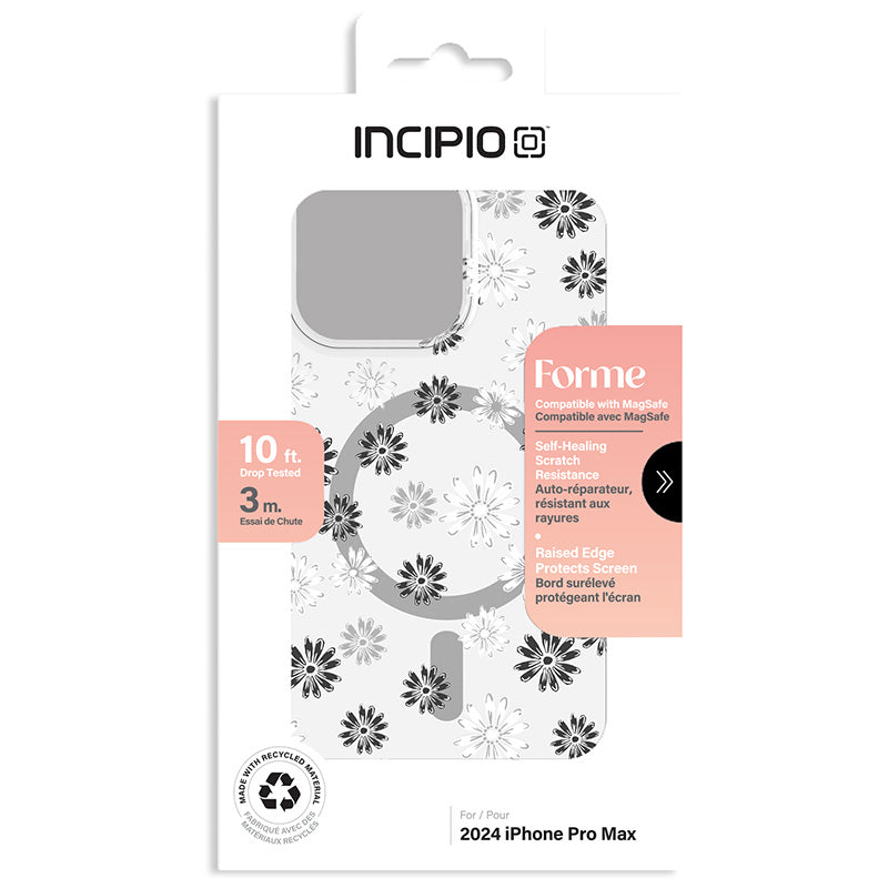 Incipio Forme MagSafe - Hoesje iPhone 16 Pro Max (Ditzy Floral Zilver)