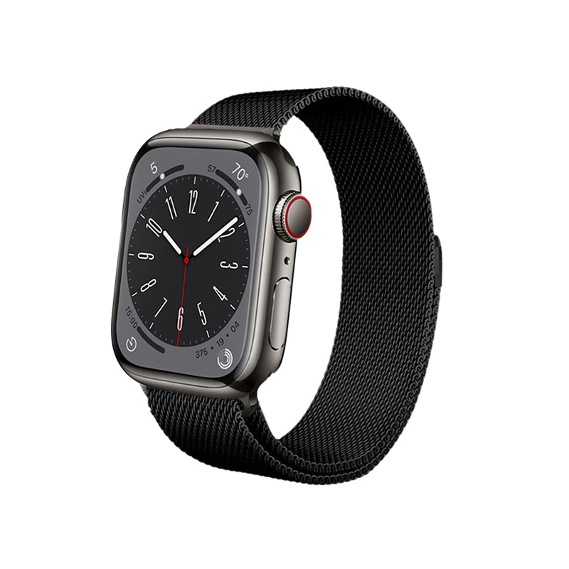 Crong Milano Steel for Apple Watch 42/44/45/49 mm (Black)