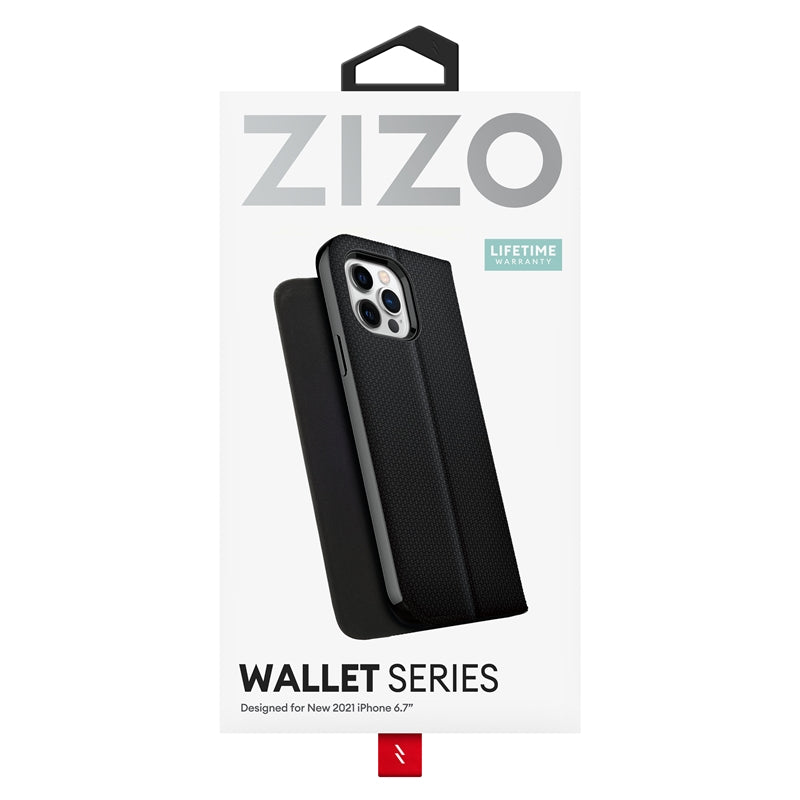 ZIZO WALLET Serie iPhone 13 Pro Max Hoesje - Zwart