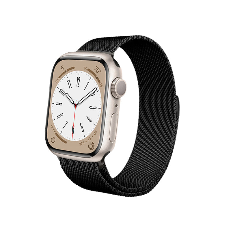 Crong Milano Steel for Apple Watch 42/44/45/49 mm (Black)