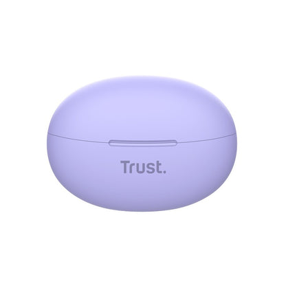 Trust Yavi – Kabellose Ohrhörer Bluetooth TWS mit Ladeetui und ENC (Lila)