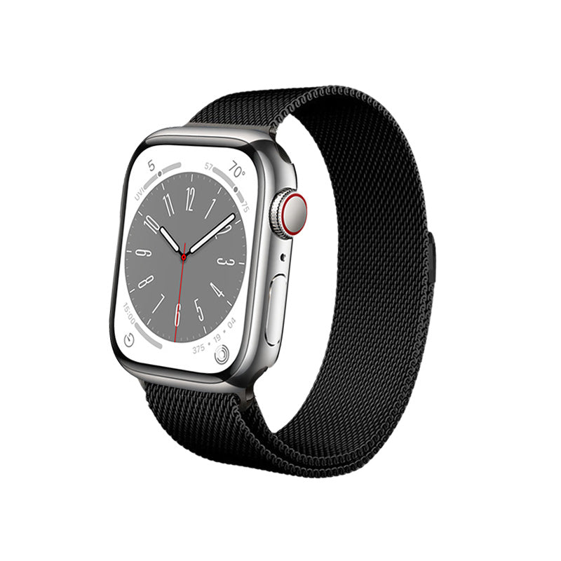 Crong Milano Steel for Apple Watch 42/44/45/49 mm (Black)