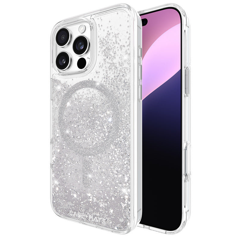 Case-Mate Waterfall MagSafe - Hoesje voor iPhone 16 Pro Max (Zilver)