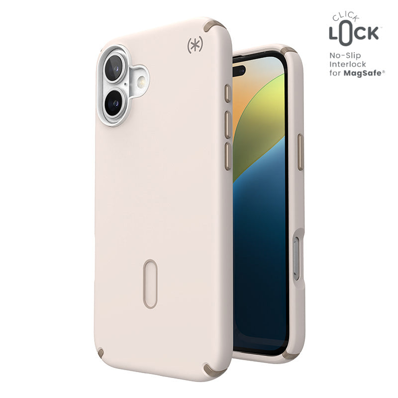 Speck Presidio2 Pro ClickLock &amp; MagSafe - Hoesje voor iPhone 16 Plus (Bleached Bone / Heirloom Gold / Hazel Brown)