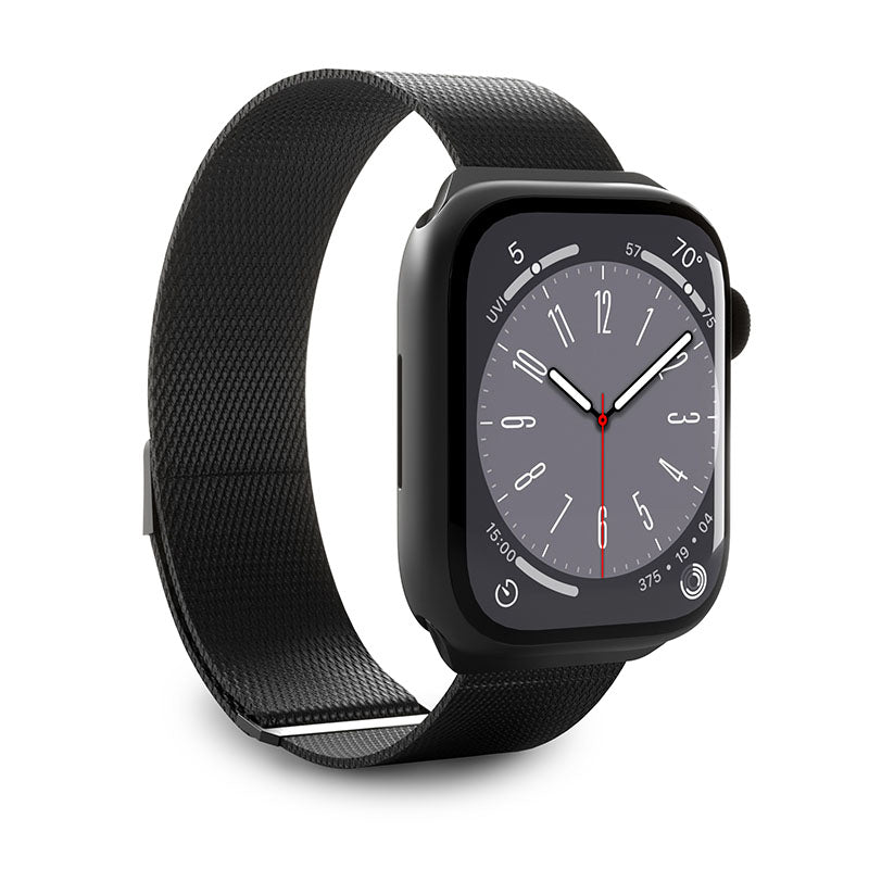 Puro Milanese Magnetband – Edelstahlarmband für Apple Watch 38/40/41 mm (Schwarz)