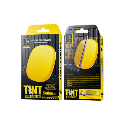 WEKOME WP-U165 Tint Series – Qi kabelloses induktives Ladegerät 15 W (Gelb)