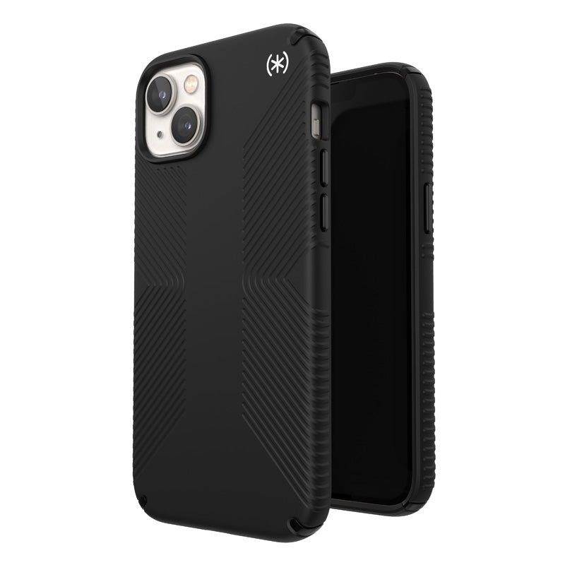 Presidio2 Grip - hoesje voor iPhone 15 Plus / 14 Plus met MICROBAN-coating (zwart / zwart / wit)