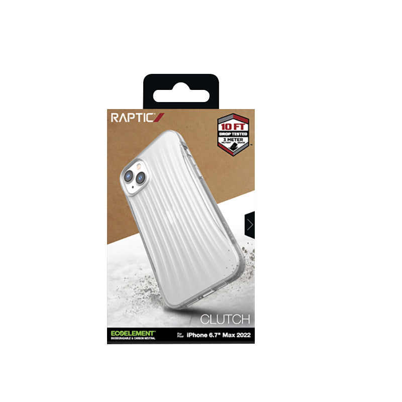 X-Doria Raptic Clutch - Biologisch afbreekbaar hoesje voor iPhone 14 Plus (valtest op 3 m) (helder)