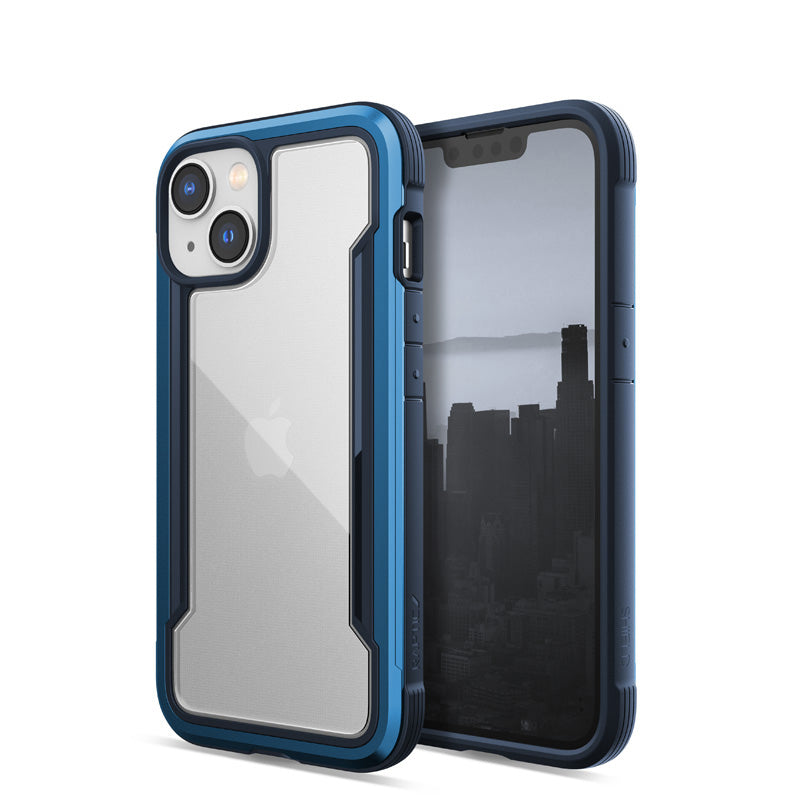 X-Doria Raptic Shield - aluminium hoesje voor iPhone 14 (valtest 3m) (marineblauw)