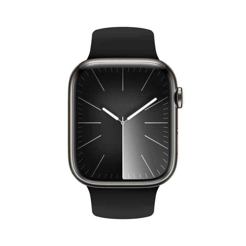 Crong vloeistofband voor Apple Watch 42/44/45/49 mm (zwart)