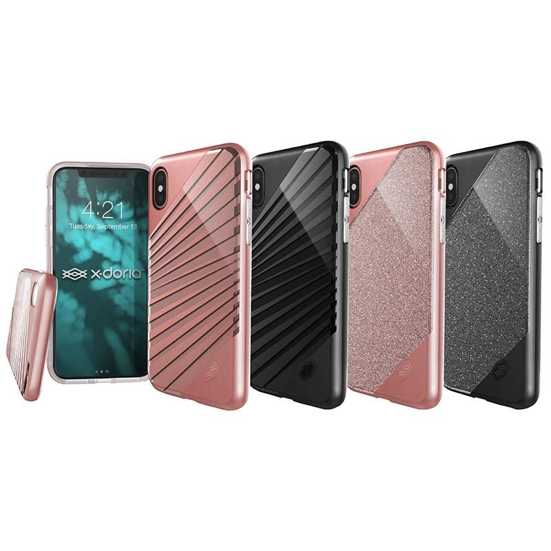 X-Doria Revel Lux - hoesje voor iPhone X (zwarte stralen)