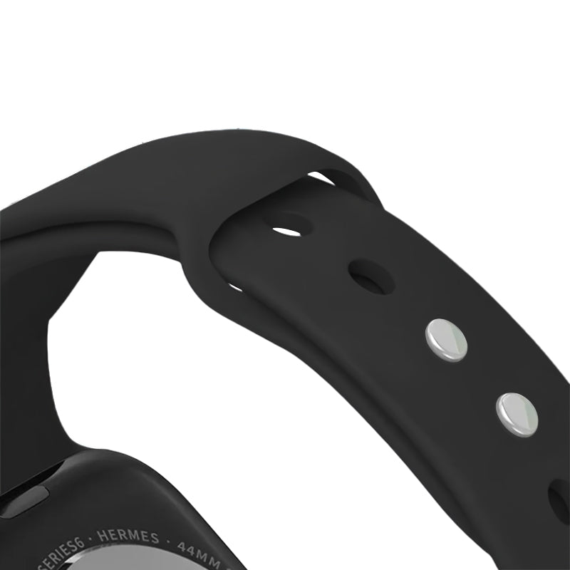 Crong vloeistofband voor Apple Watch 42/44/45/49 mm (zwart)