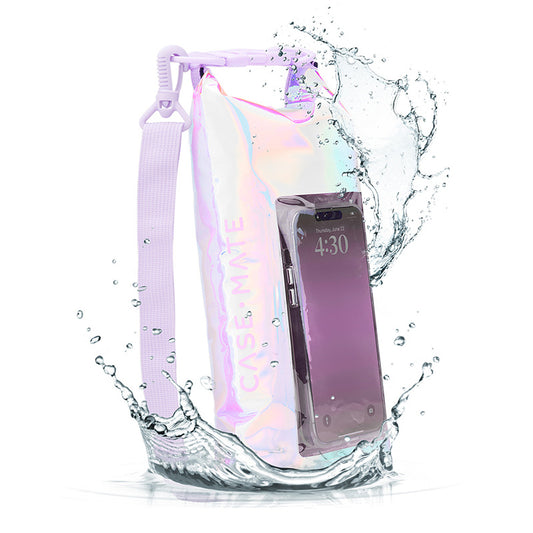 Case-Mate waterdichte telefoonhoes - Waterdichte tas met telefoonvak tot 7" (zeepbel)