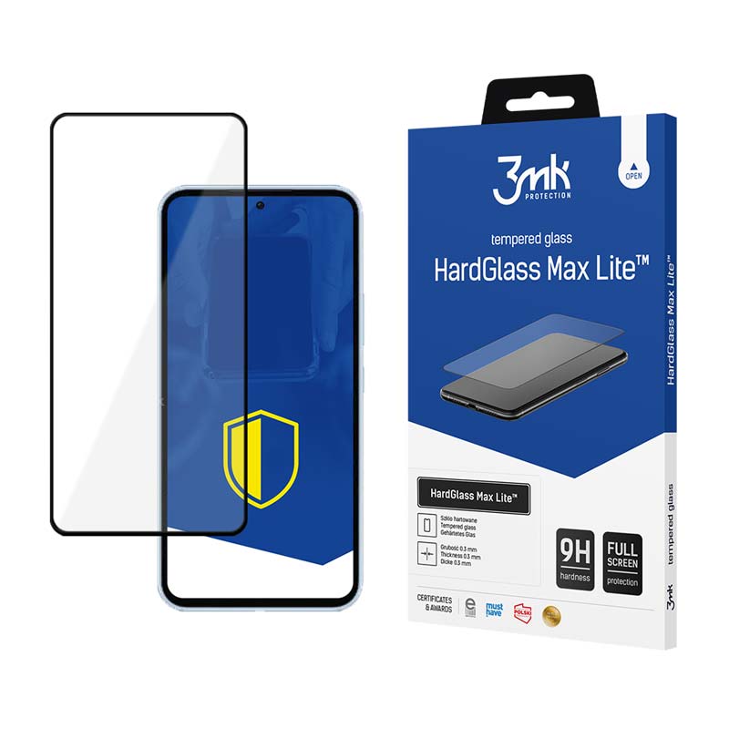 3mk HardGlass Max Lite - gehard glas voor Samsung Galaxy A54 5G (zwart)