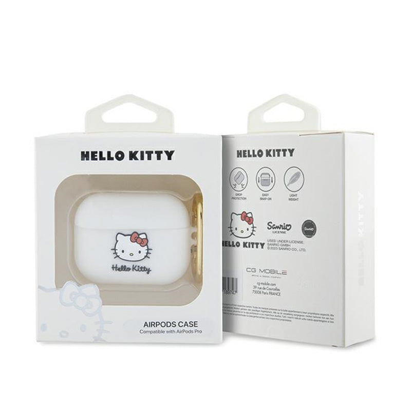 Hello Kitty Silikon 3D Kitty Head - Hülle für AirPods Pro (weiß)