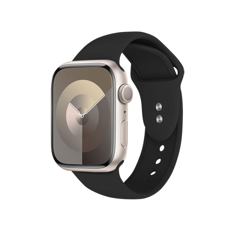 Crong vloeistofband voor Apple Watch 42/44/45/49 mm (zwart)